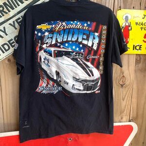 Vintage Brandon Snider Camaro Racing Black T-shirt Size L